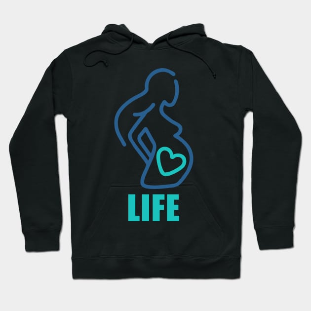 Pregnant Mother Pro Life Love Hoodie by greenoriginals